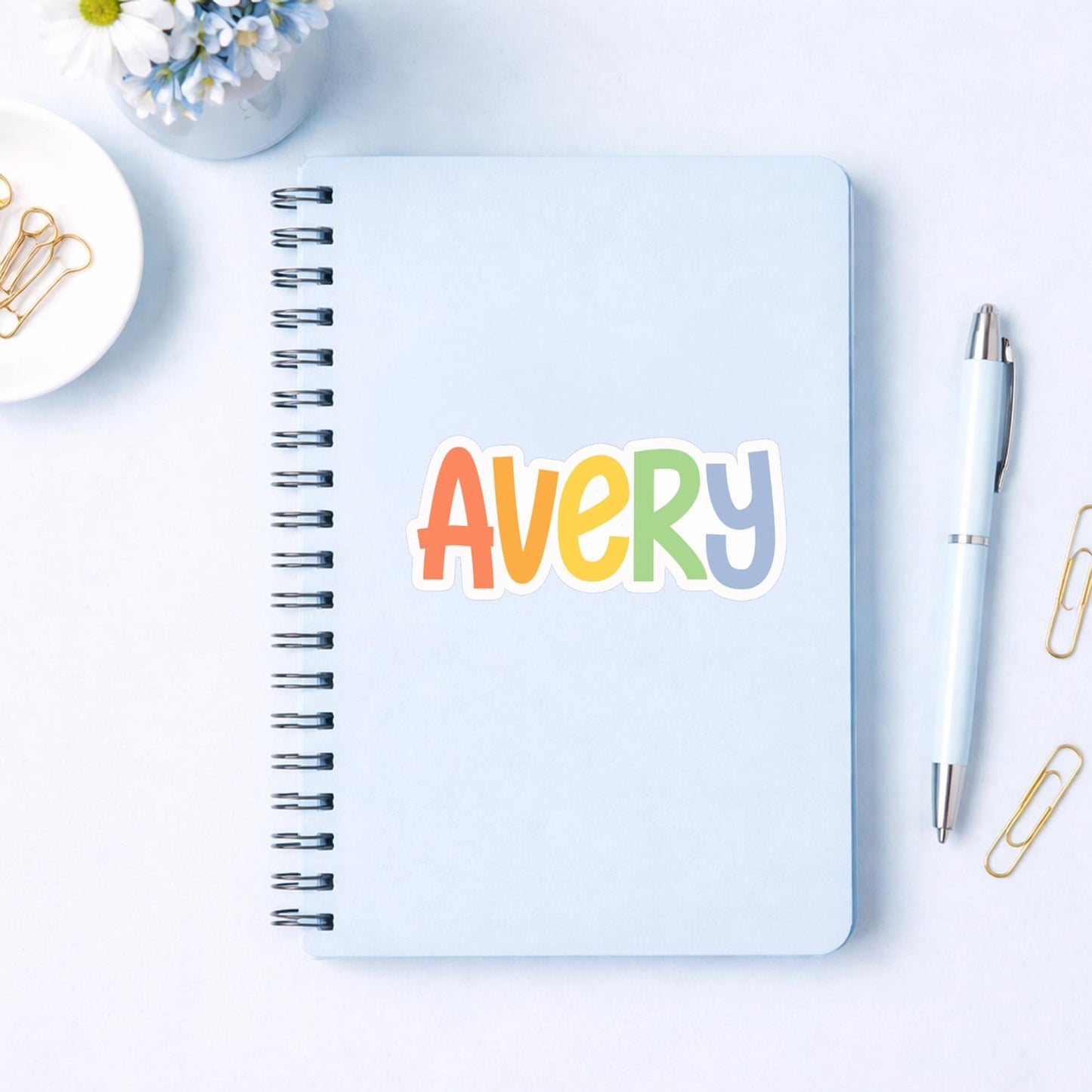 Custom Name Stickers | Waterproof Vinyl Decals for Laptop Water Bottle