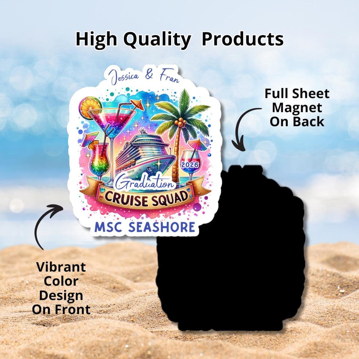 Personalized Cruise Squad Magnet 2026 Custom Cruise Door Keepsake Group Travel Souvenir Gift