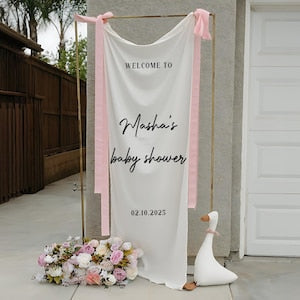 Custom Baby Shower Sign, Fabric Baby Shower Sign, Hello Baby Sign