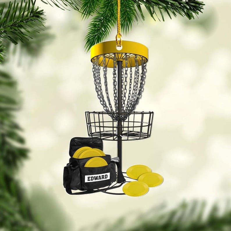 Personalized Disc Golf Ornament, Acrylic 2D Ornament