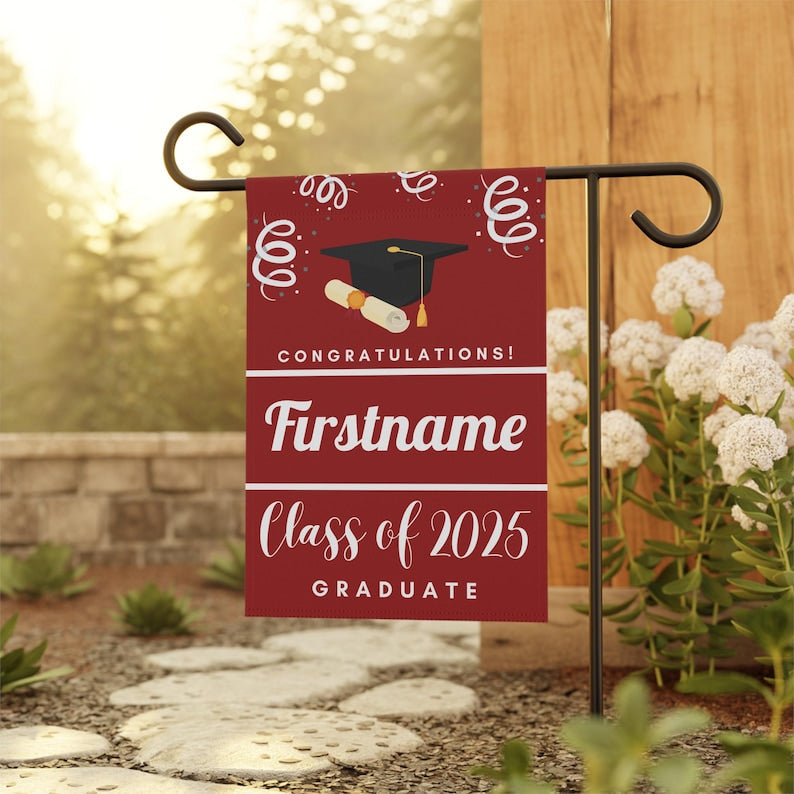 Custom Graduation Flag, Graduate Yard Sign, College Grad Flag