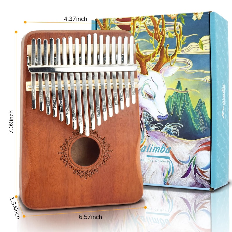 17-Key Personalized Kalimba | African Thumb Piano with Engraving