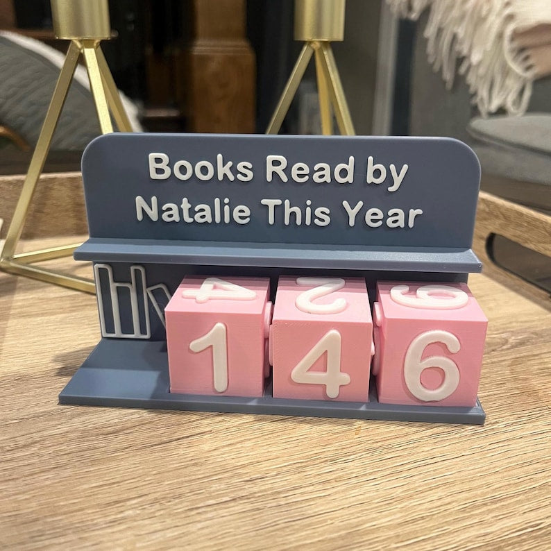 Personalized Books Read Tracker - Book Counter Sign