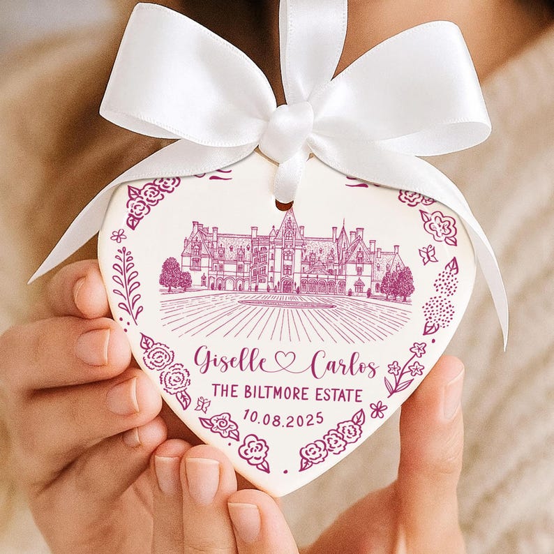 Personalized Wedding Venue Ornament