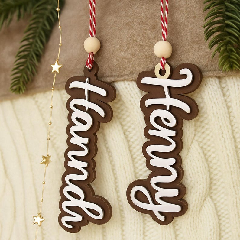 Custom Stocking Tags, Christmas Gift Tags, Personalized Tags