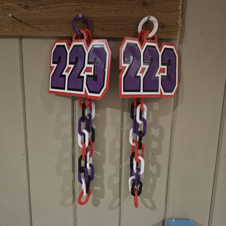 Custom 3D Jersey Number Chain