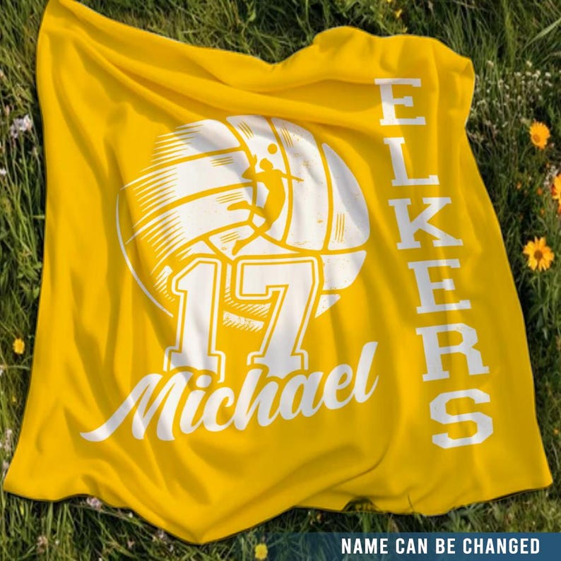 Personalized Volleyball Team Blanket: Custom Senior Gift