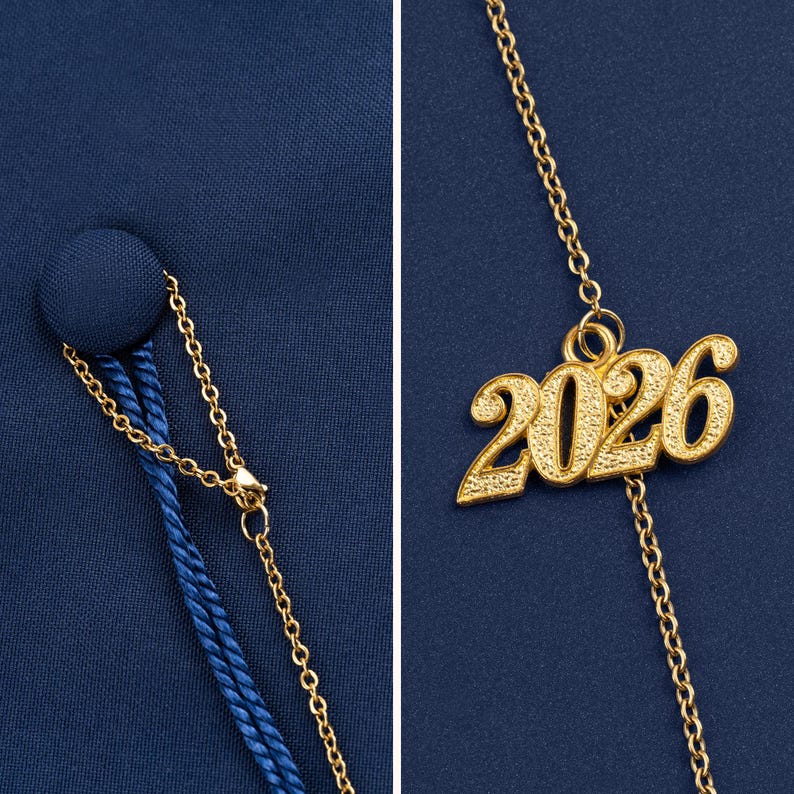 Personalized Glitter Name Year Graduation Cap Charm Tassel Decoration