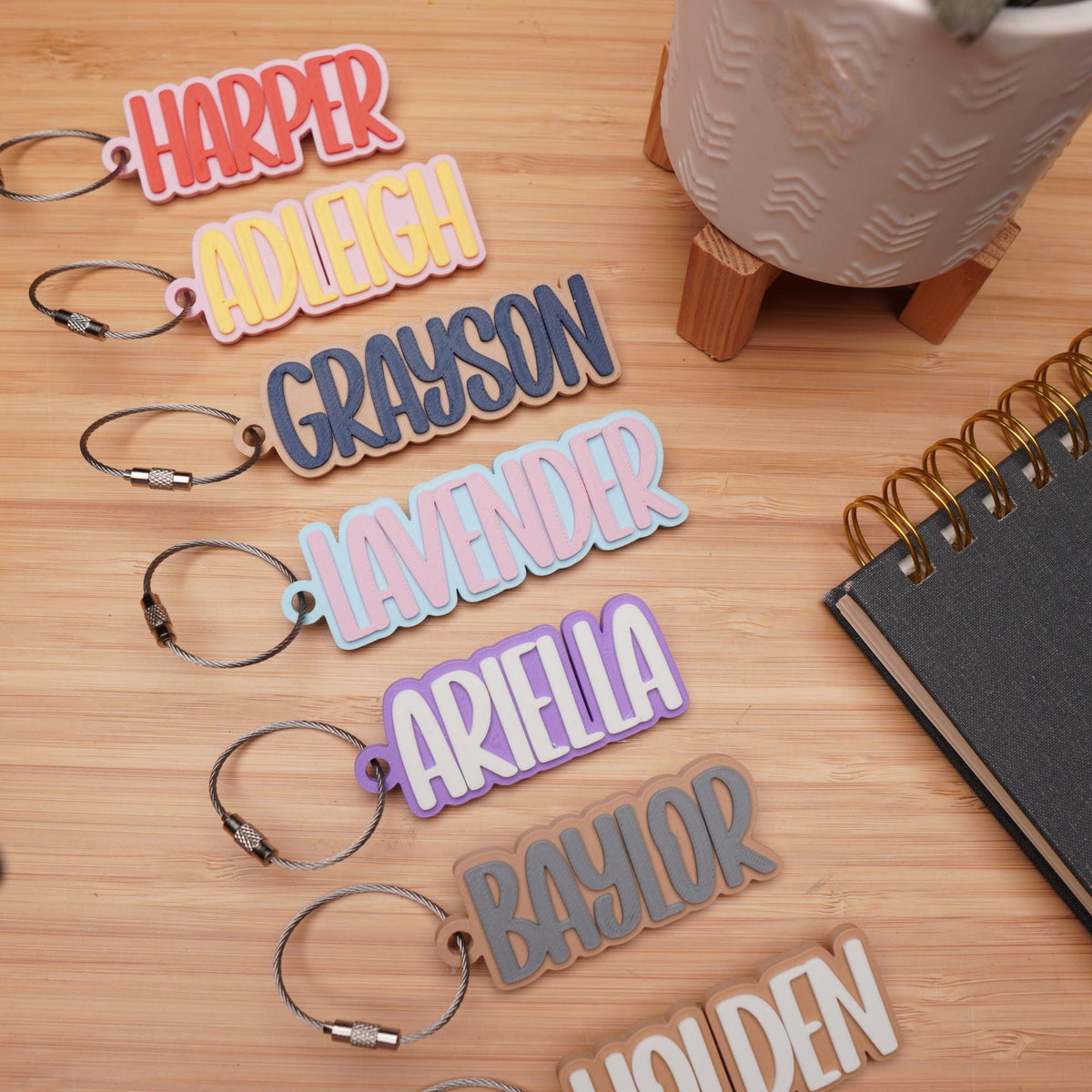 Nametag Personalized Keychain Diaper Bag Tag Lunch Box Tag