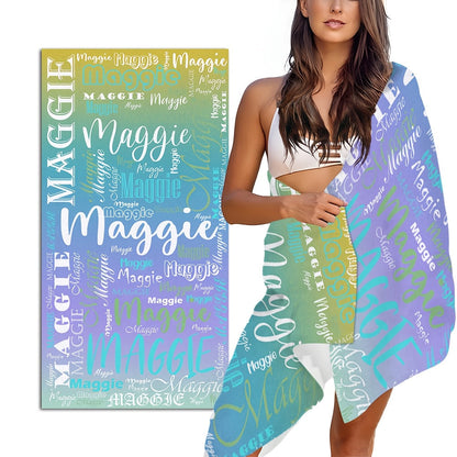Personalized Name Beach Towel