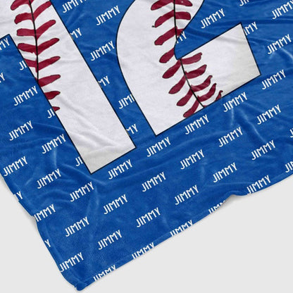Personalized Baseball Blanket, Baseball Blanket, Custom Baseball Gift, Gift For Baseball Player, Sport Gift