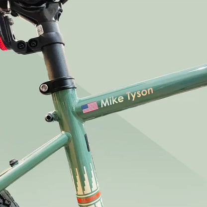 2x Personalized Name Decal , Cyclist Name