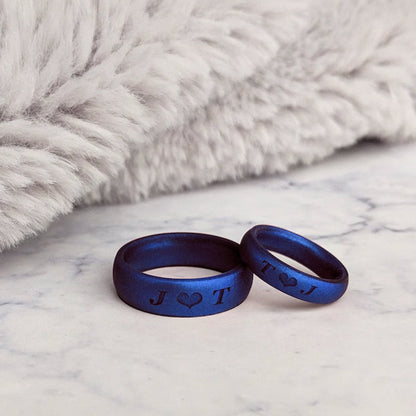 Custom Engraved Silicone Ring for Men