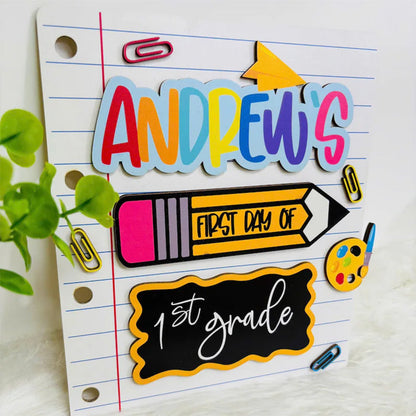 Personalized First Day of School Sign, 1st Day of Preschool