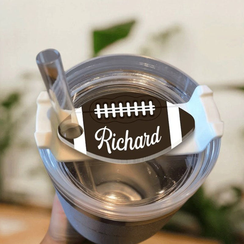 Personalized Tumbler Name Tag - 40oz 30oz - Name Plate - Sports Name Tag - Acrylic Name Plate
