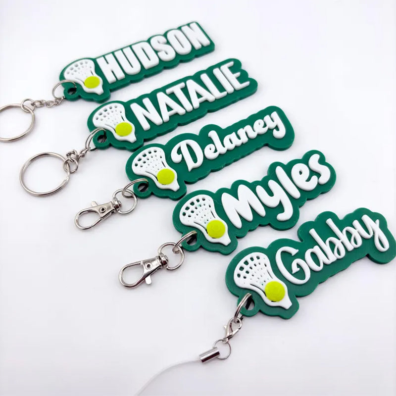 Personalized Soprt Name Tag Keychain