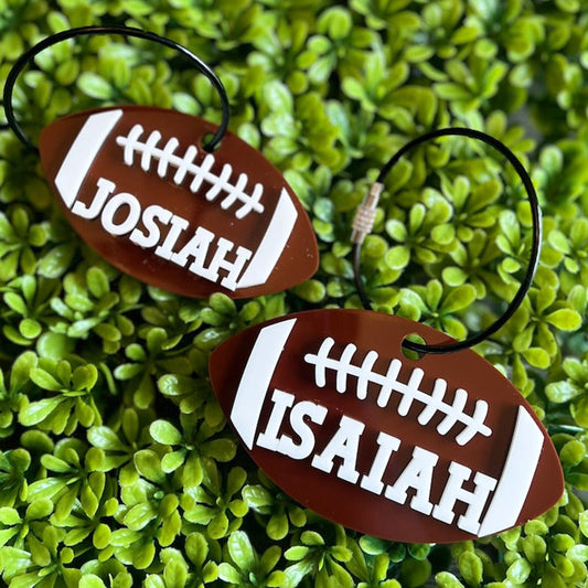 Basketball Soccer Softball Baseball Football Bag Name Tags Personalized Sport Keychain