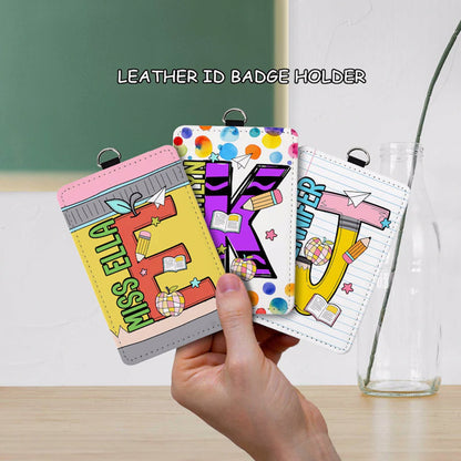Custom Teacher ID Badge Holder, Teacher Gifts