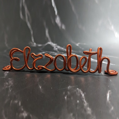Name Plate, Wire Name Tag, Standing Desk Name