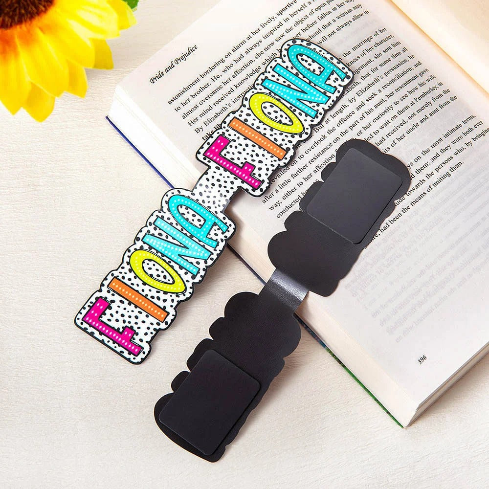Personalized Colorful Dalmatian Dot Name Magnetic Bookmark