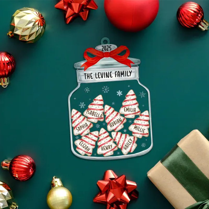 Christmas Ornaments, Personalized Family Name Christmas Ornaments