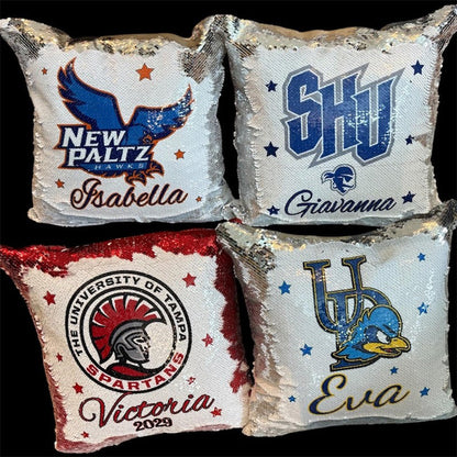 Personalized College logo pillow, University pillow college bed party pillow Graduation Gift