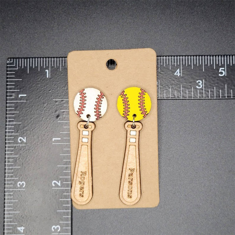 BASEBALL or SOFTBALL EARRINGS + Personalized gift
