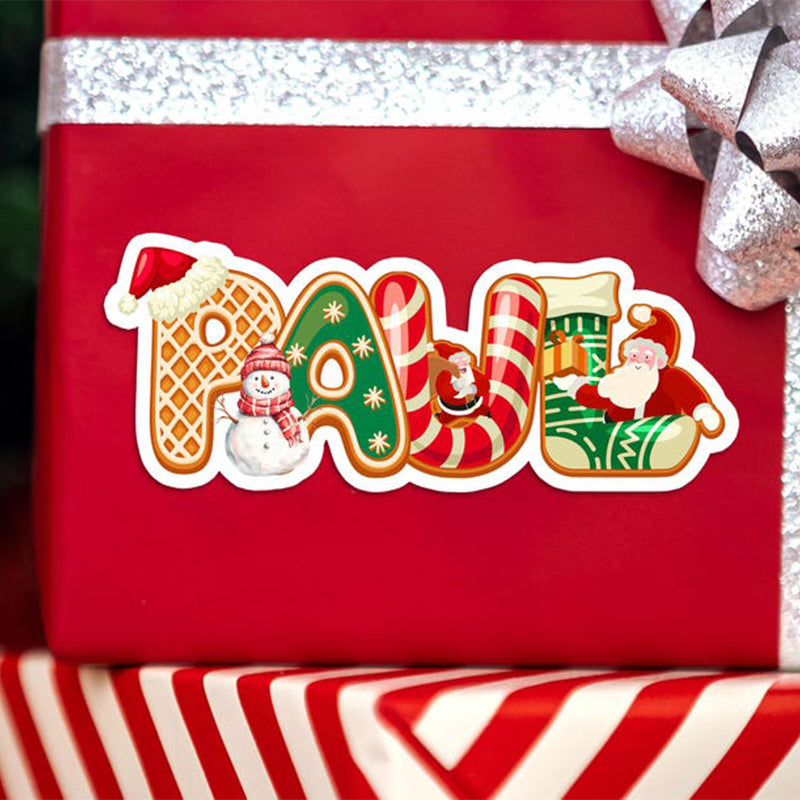 Personalized Christmas Stickers/Christmas Name Labels