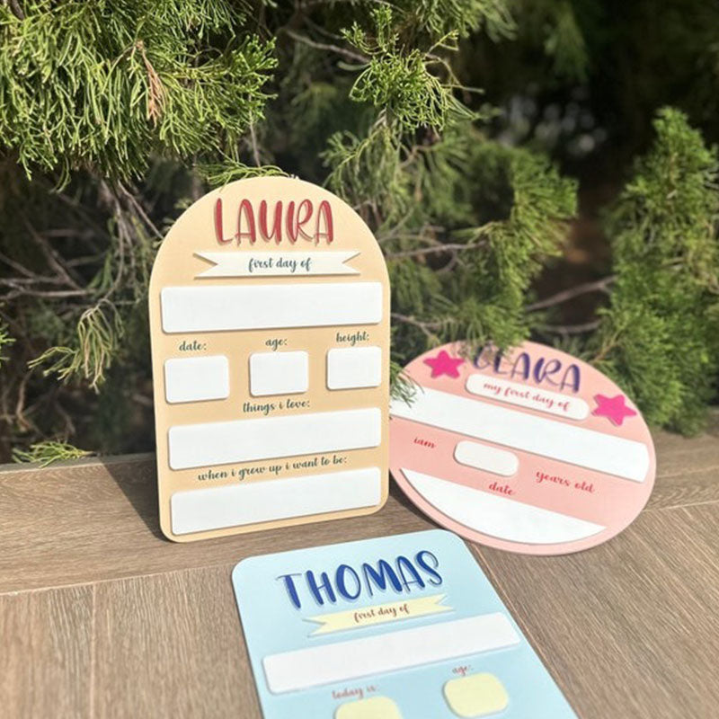 Personalized First Day of School Sign, Last Day Of School Wood Sign