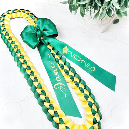 2025 Graduation gift lei with personalized bow for high school college