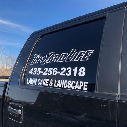 Back Window Decal / Your Logo, Text, QR code or Artwork