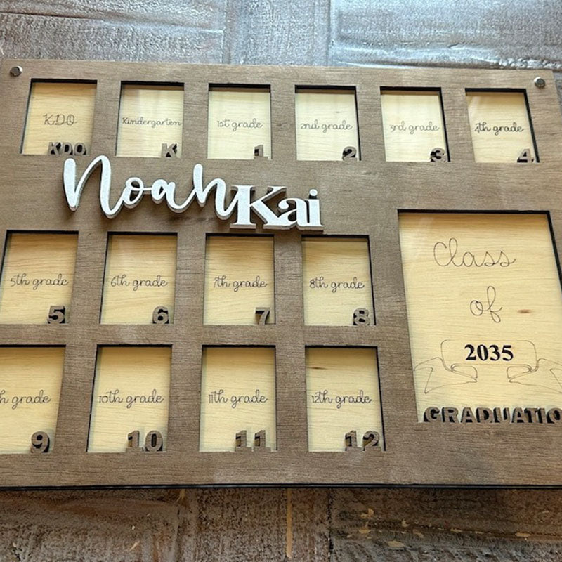 LARGE School Years Photo Picture Frame PreK-12 K-12 Customizable Graduation Gift