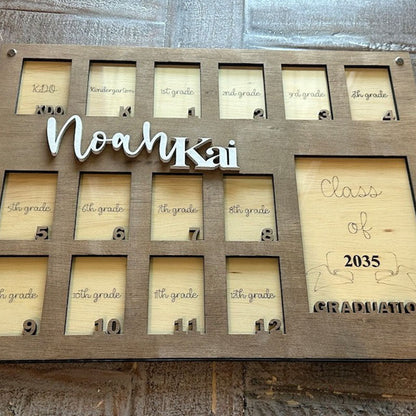 LARGE School Years Photo Picture Frame PreK-12 K-12 Customizable Graduation Gift