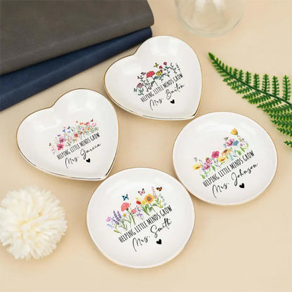 Teacher Appreciation Gift,Personalized Jewelry Dish Gift for Teacher