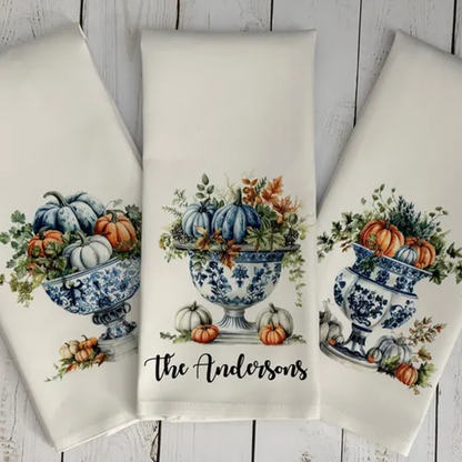 Personalized Fall Kitchen Towel