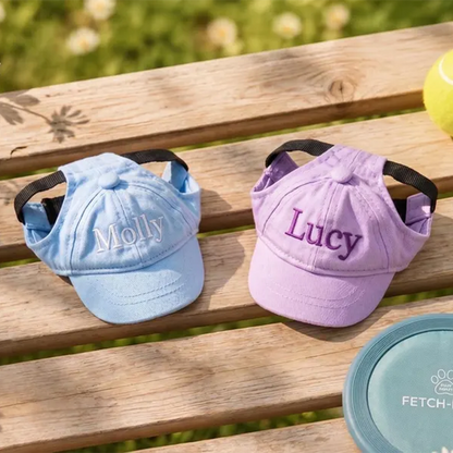 Custom Dog Hat with Embroidered Name,Pet Baseball Cap with Ear Holes