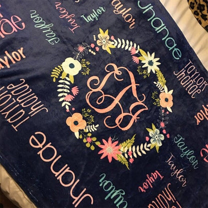 Personalized Baby Blanket, Baby Girl Blanket, Personalized Blanket