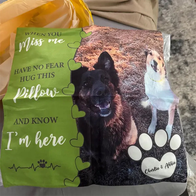 Dog Memorial Pillow,Pet Memorial Gift,Custom Loss of Pet Sympathy Gift