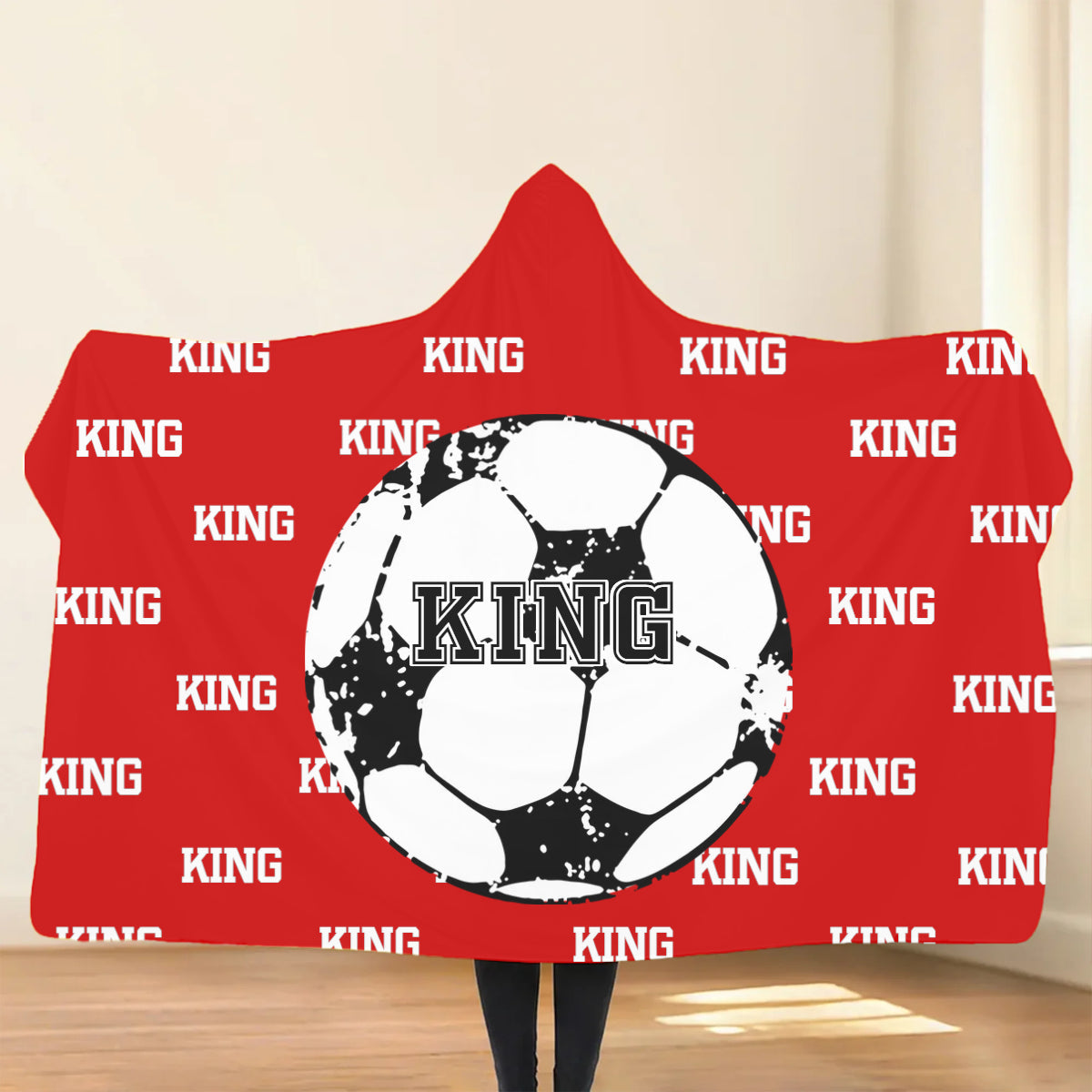 Personalized Baseball Basketball Ball Soft Multicolor Hooded Blanket