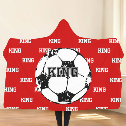 Personalized Baseball Basketball Ball Soft Multicolor Hooded Blanket
