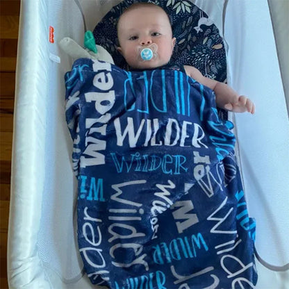 Custom Blanket with Name - Personalized Blanket - Name Blanket