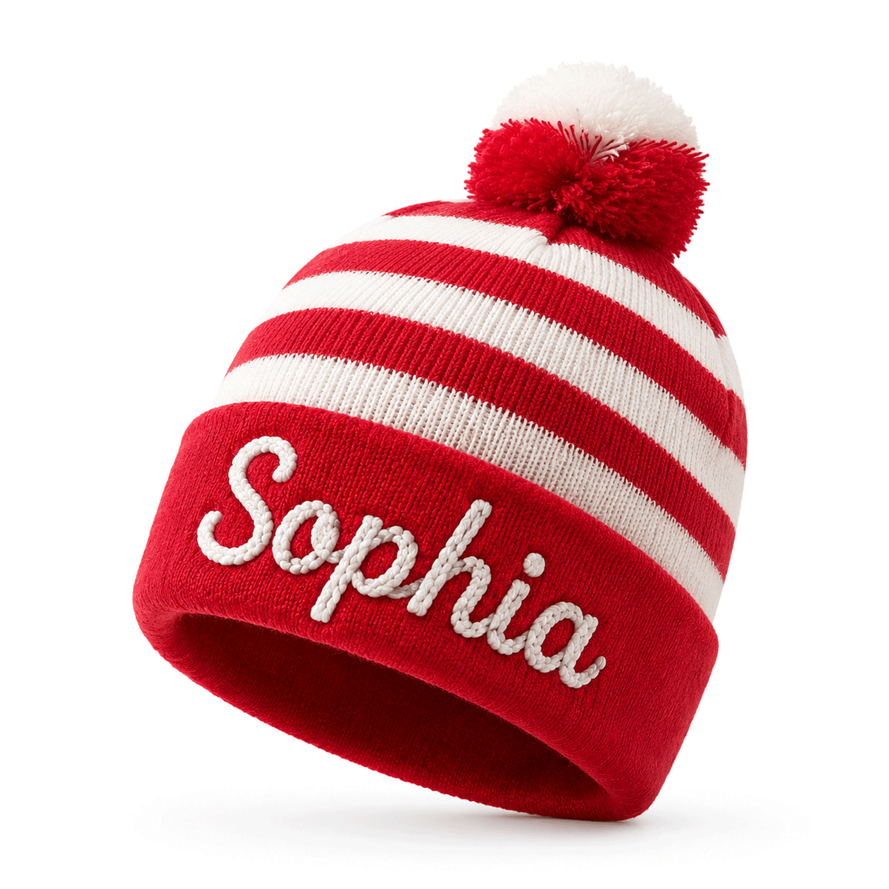 Custom Christmas Name Beanie | Personalized Kids Christmas Hat