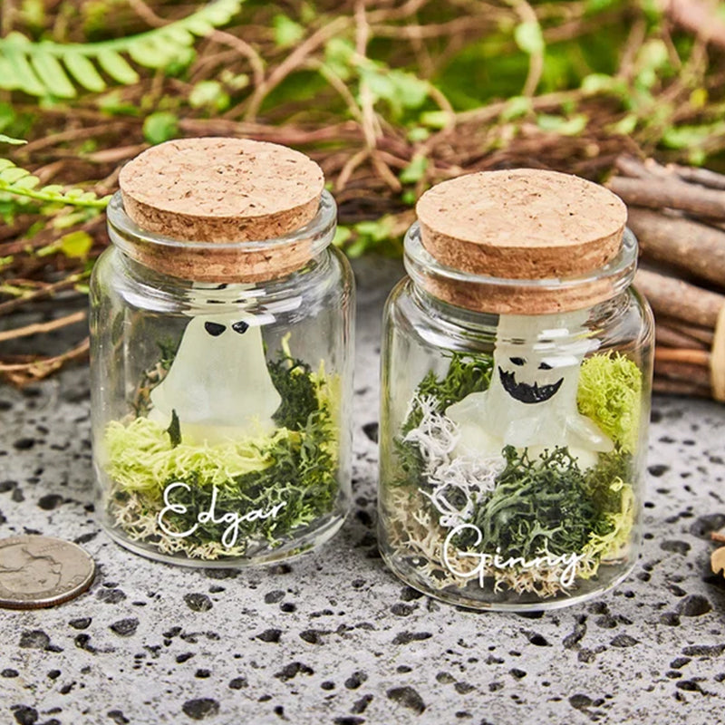 Personalized  Mini Ghosts In a Jar, Personalized Ghost In Bottle, Ghost In Glass Jar