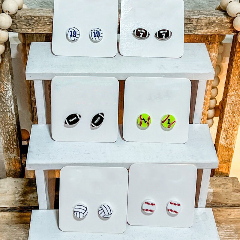 School Spirit Earrings, Sports Fan Earrings