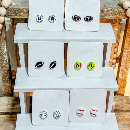 School Spirit Earrings, Sports Fan Earrings