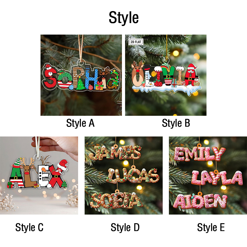 Custom Name Ornaments, Christmas Gift, New Baby Ornament