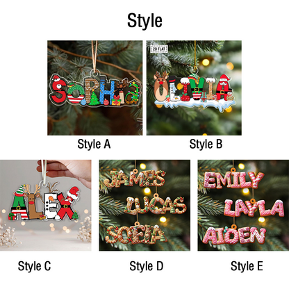 Custom Name Ornaments, Christmas Gift, New Baby Ornament
