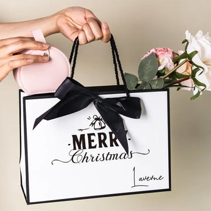 Custom 2025 Christmas Gift Bags, Personalized Women Xmas Gift Bags