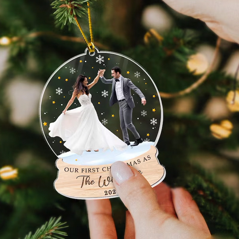 Personalized Photo Christmas Ornament: Acrylic First Christmas Keepsake