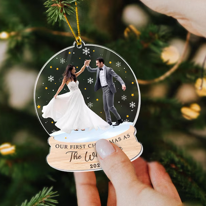 Personalized Photo Christmas Ornament: Acrylic First Christmas Keepsake